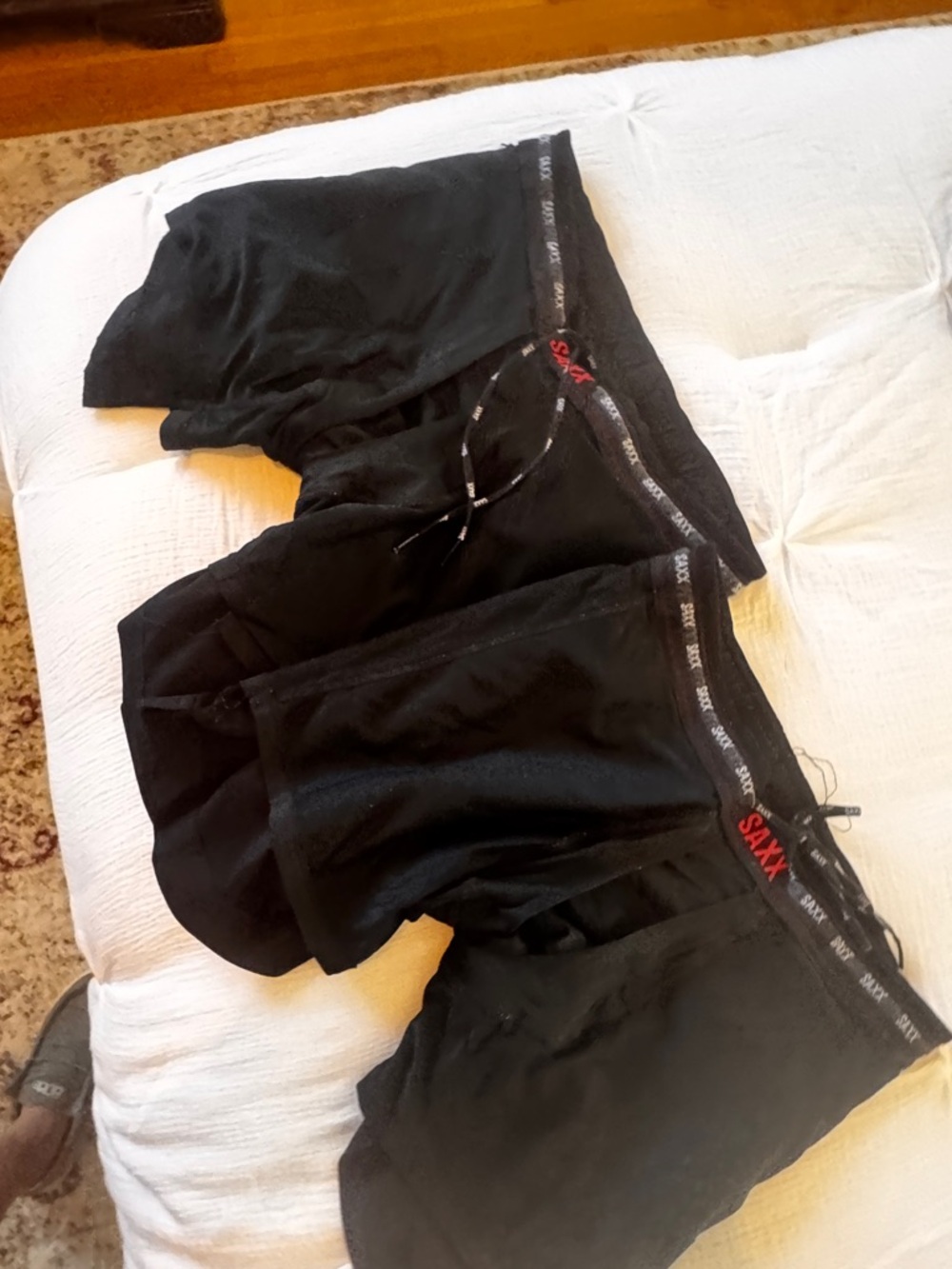 2 pair SAXX Men's  Kinetic Run Athletic Shorts - black large 5” inseam - Picture 4 of 4